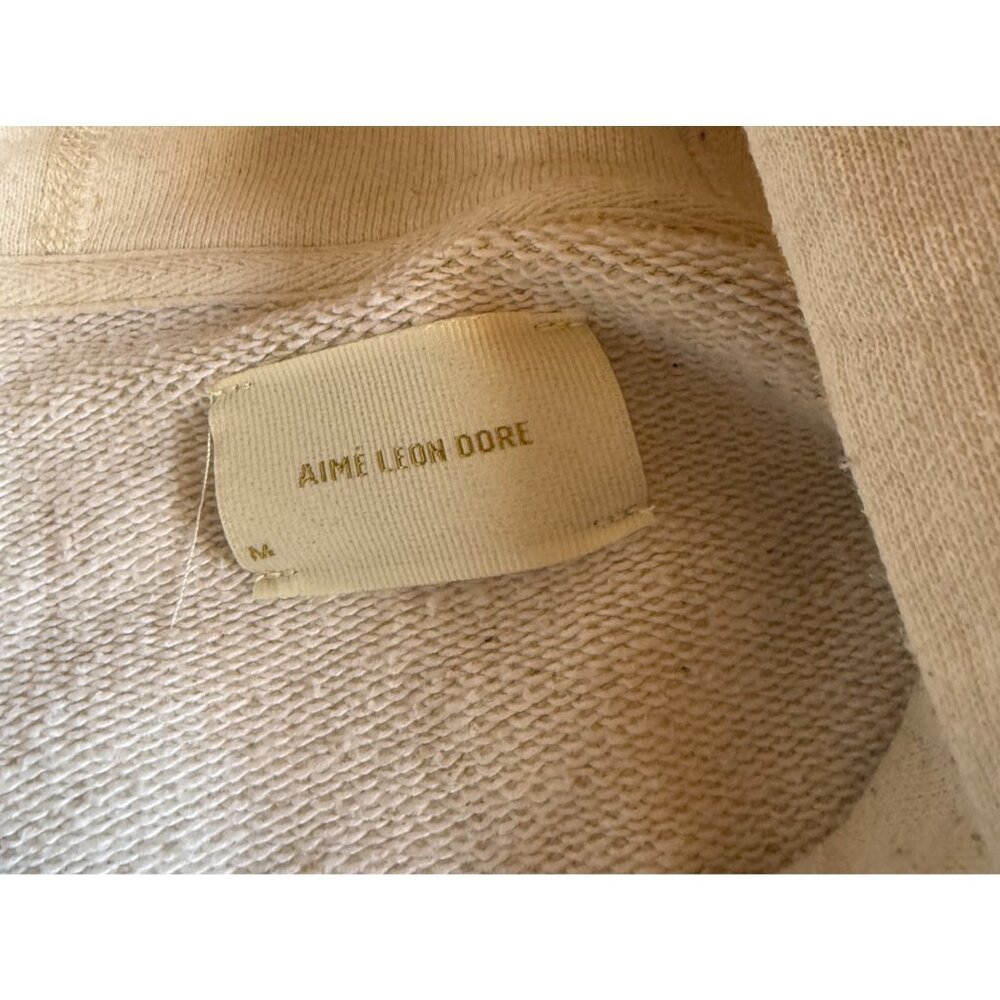 Aimé Leon Dore ALD Cream Crest Logo Pullover Hoodie - Men's Medium - Picture 3 of 7